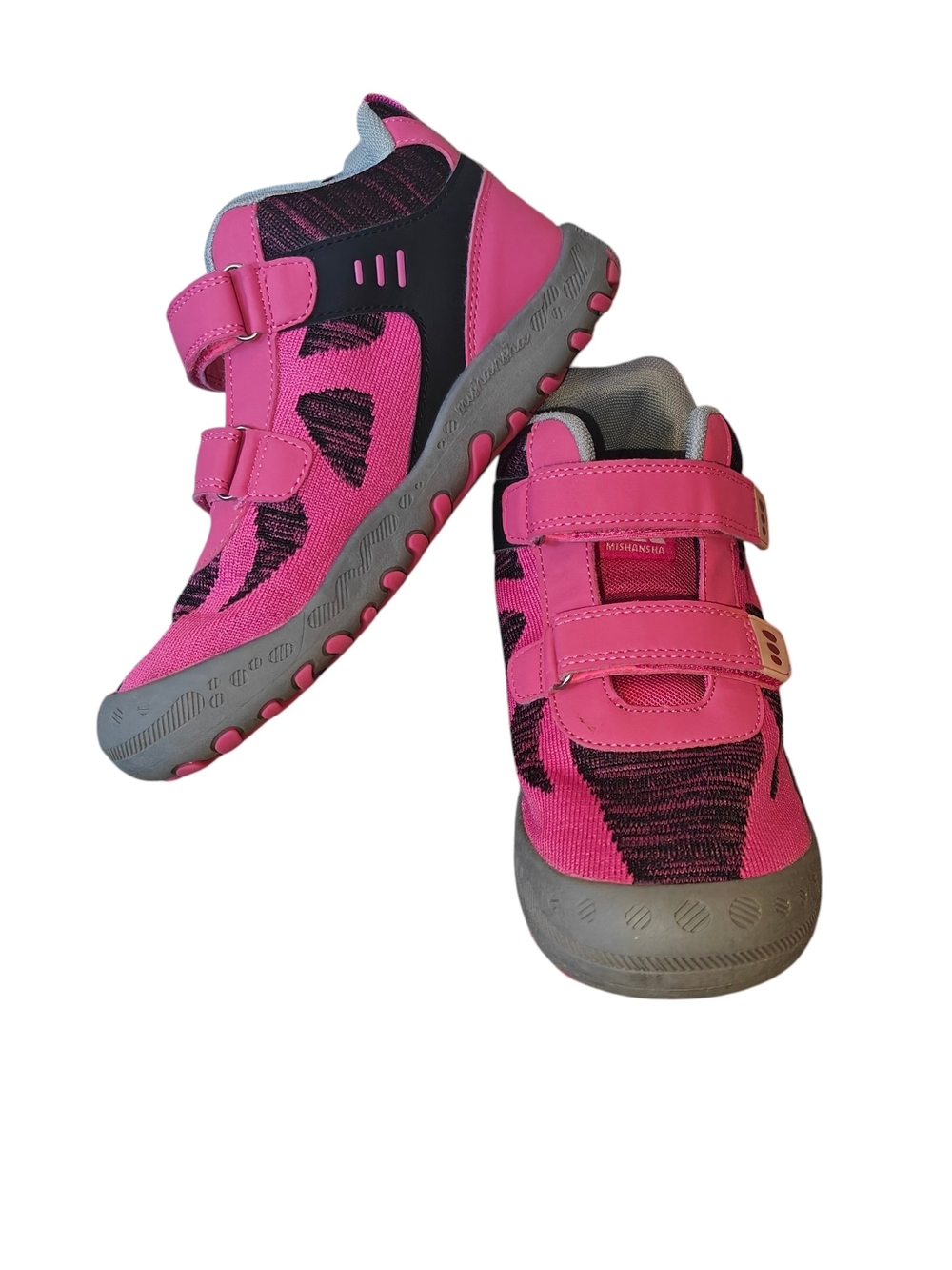 Mishansha Hiking Shoes Vibrant Pink and Black Sneakers Women's Size 36 Or 5.5-6